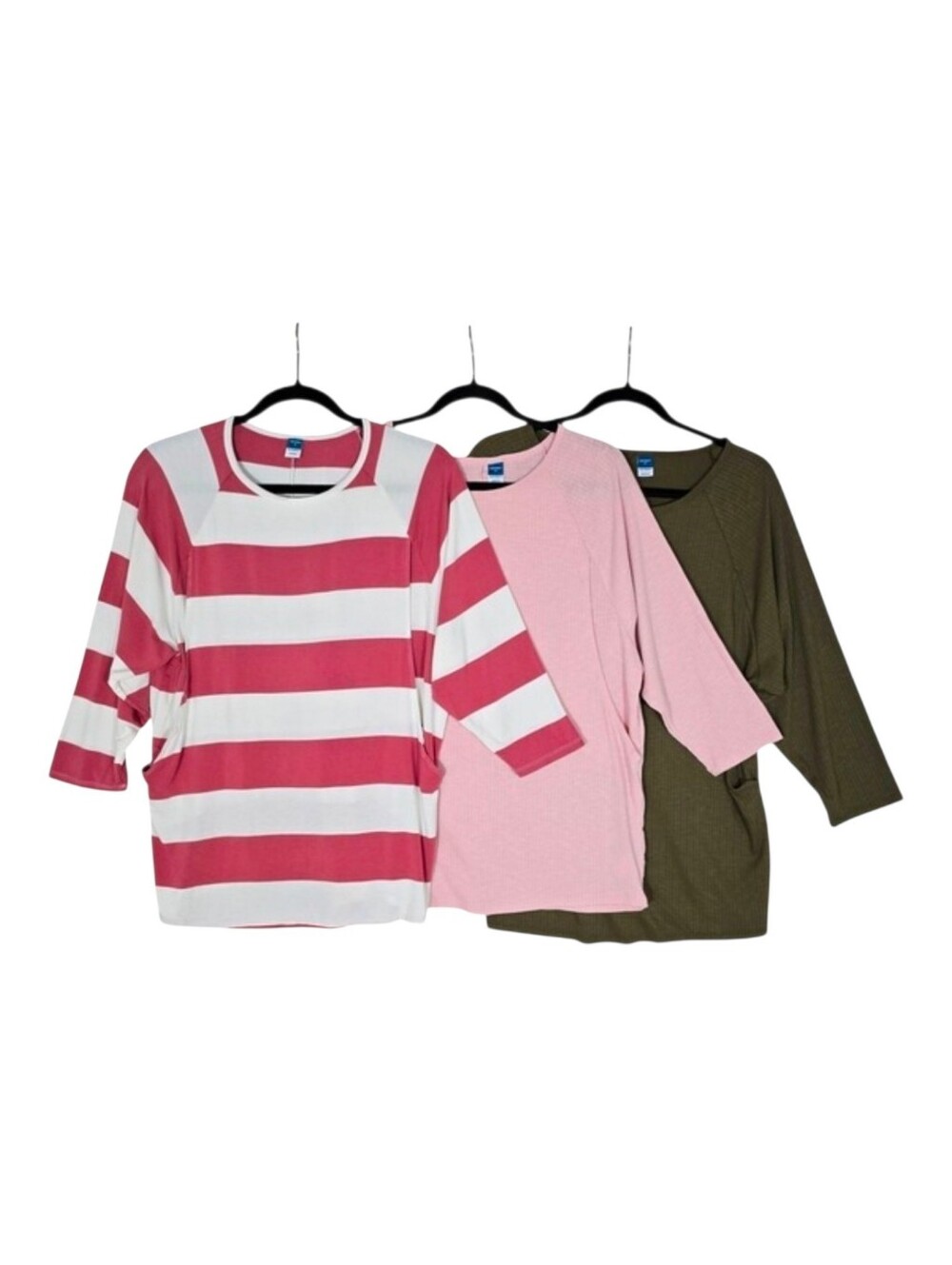 Old Navy Women's Maternity to Nursing 3-Pack Ribbed Knit Tops M